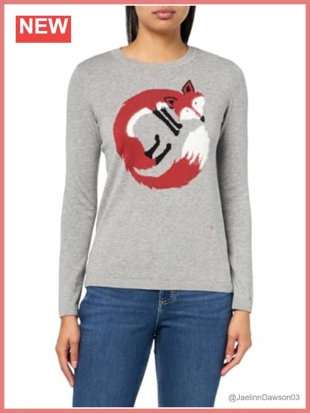 Tommy Hilfiger Graphic Critter Crewneck Pullover Sweater Long Sleeve
